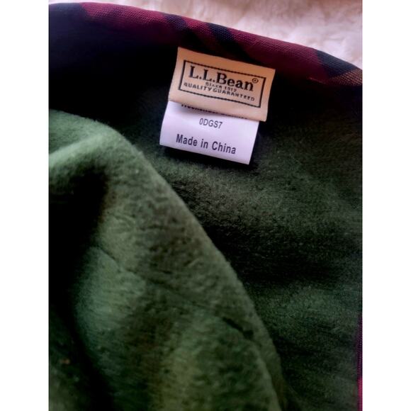 L.L.Bean HTF Picnic Zipper Canvas Tote Blanket Set Multi Plaid Used Once - Picture 13 of 15